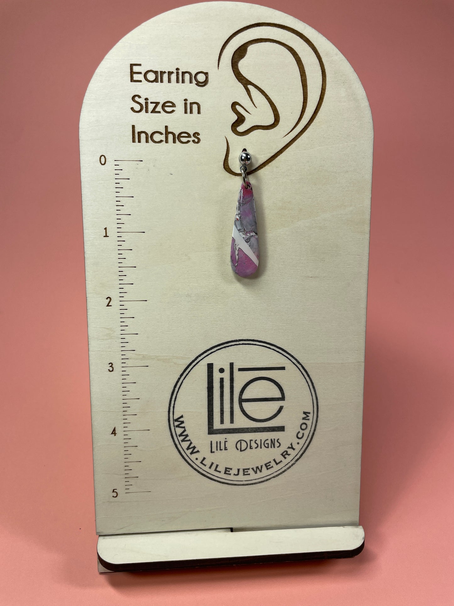Faux Marble Drop Earrings