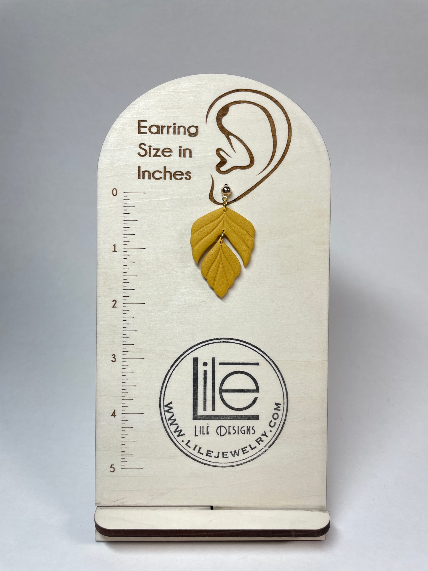 Yellow feather dangle