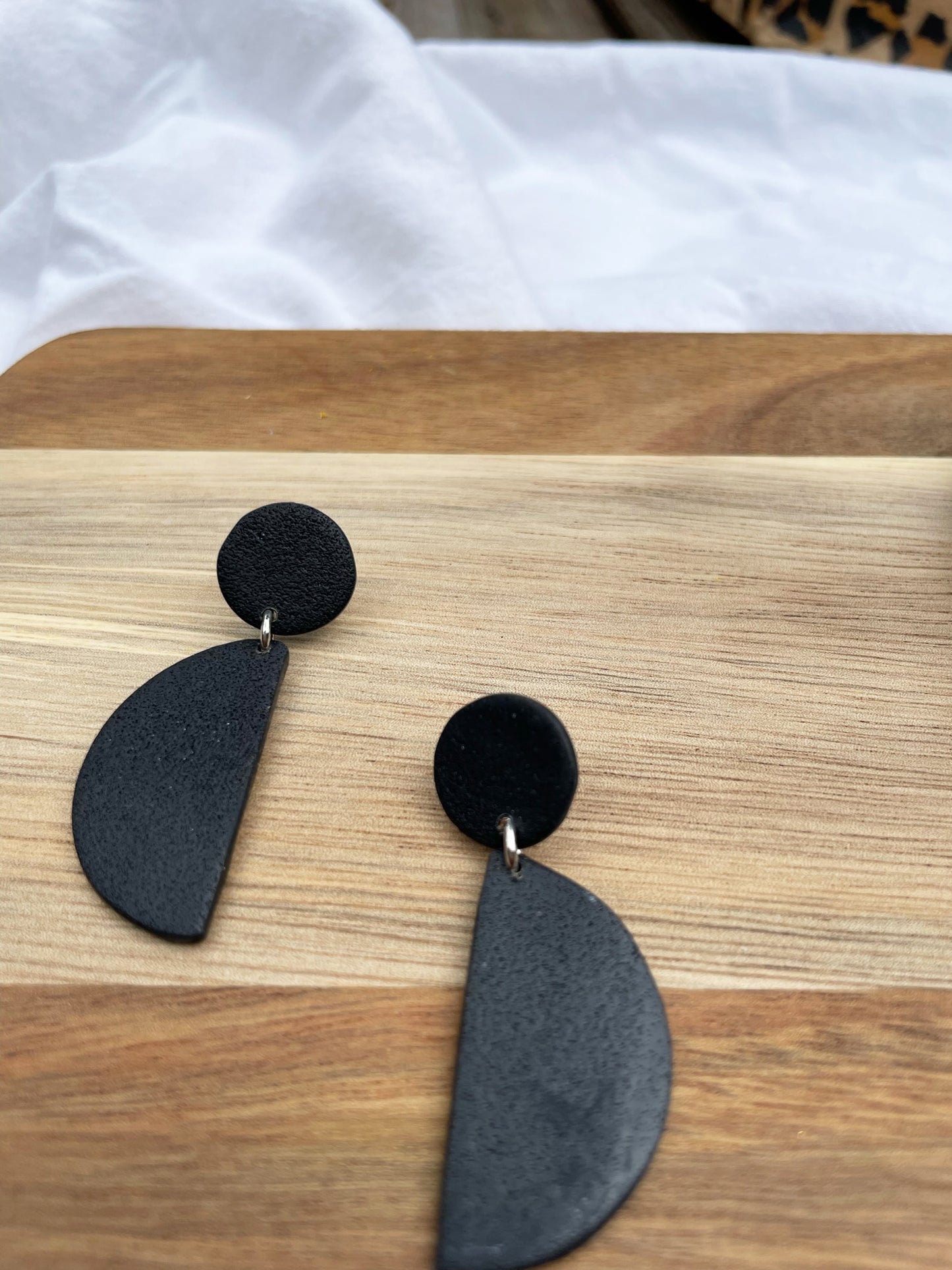 Geometric Half-Circle Earrings