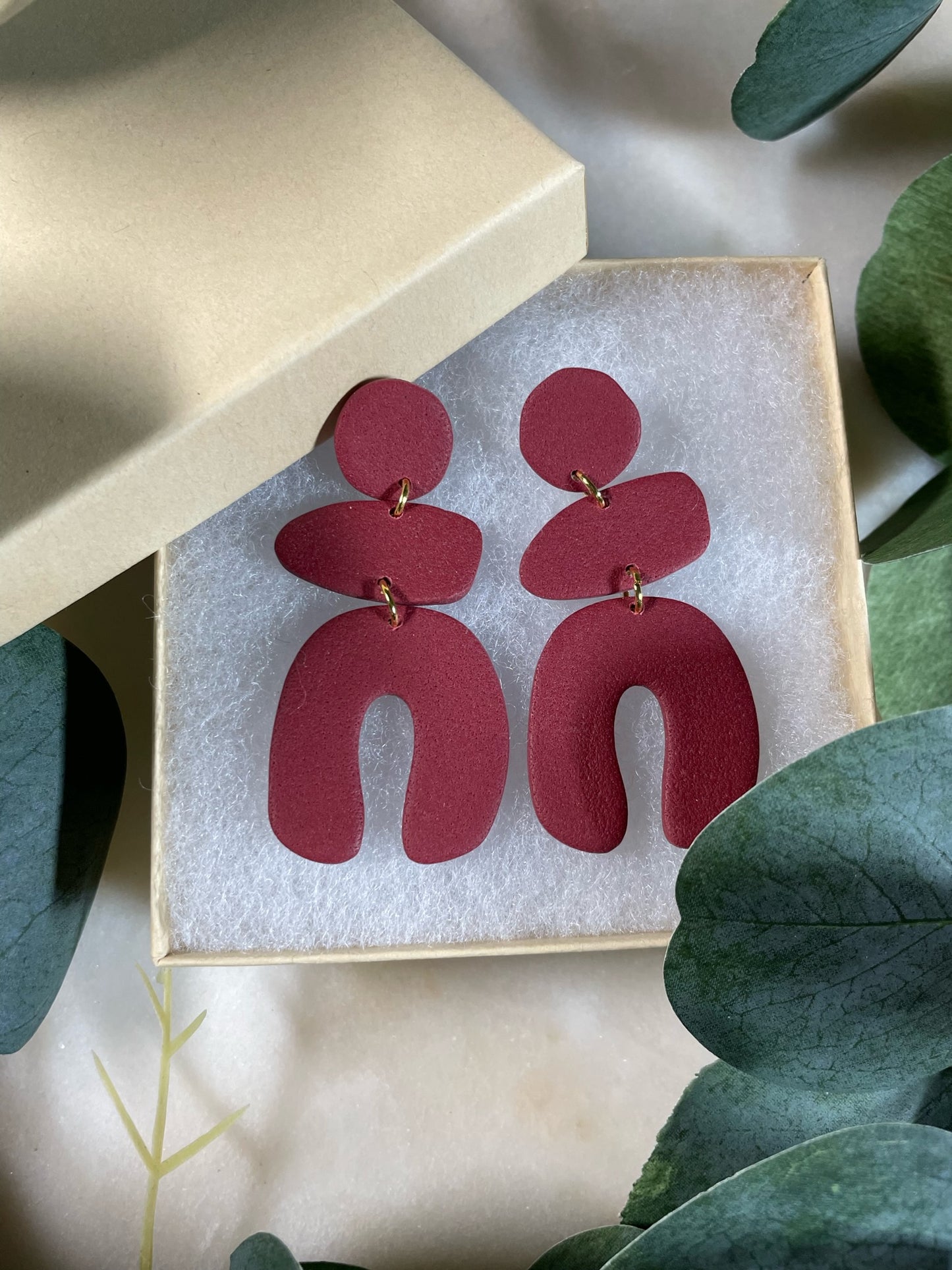 Abstract Arch Statement Dangle Earrings