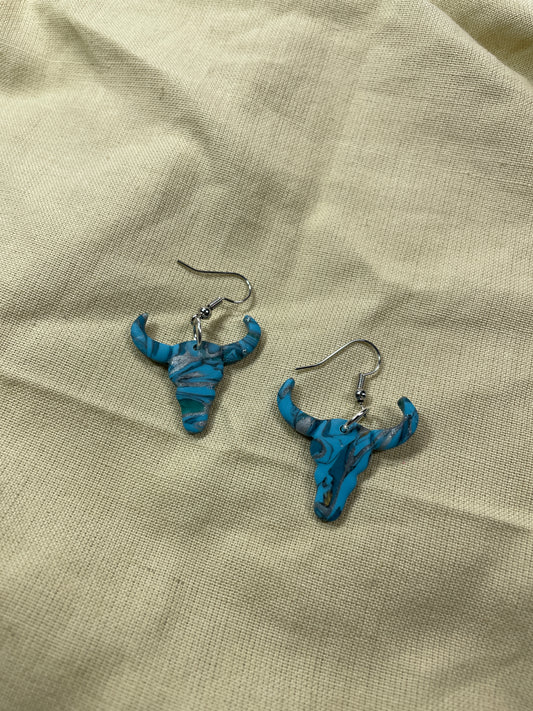 Turquoise bull dangles