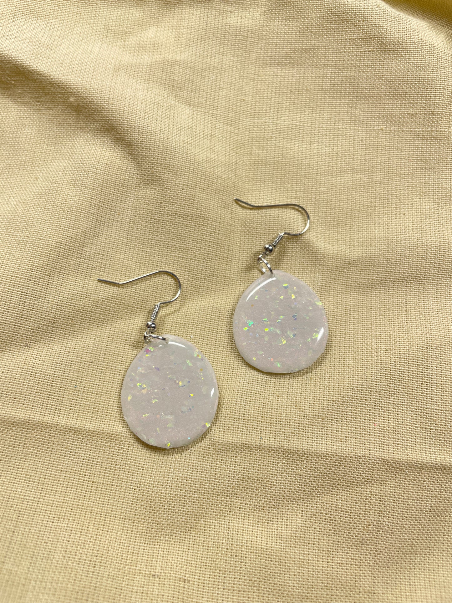 Opal round dangles