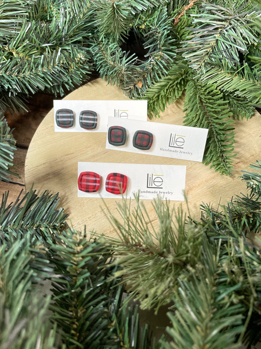 Tartan squared studs