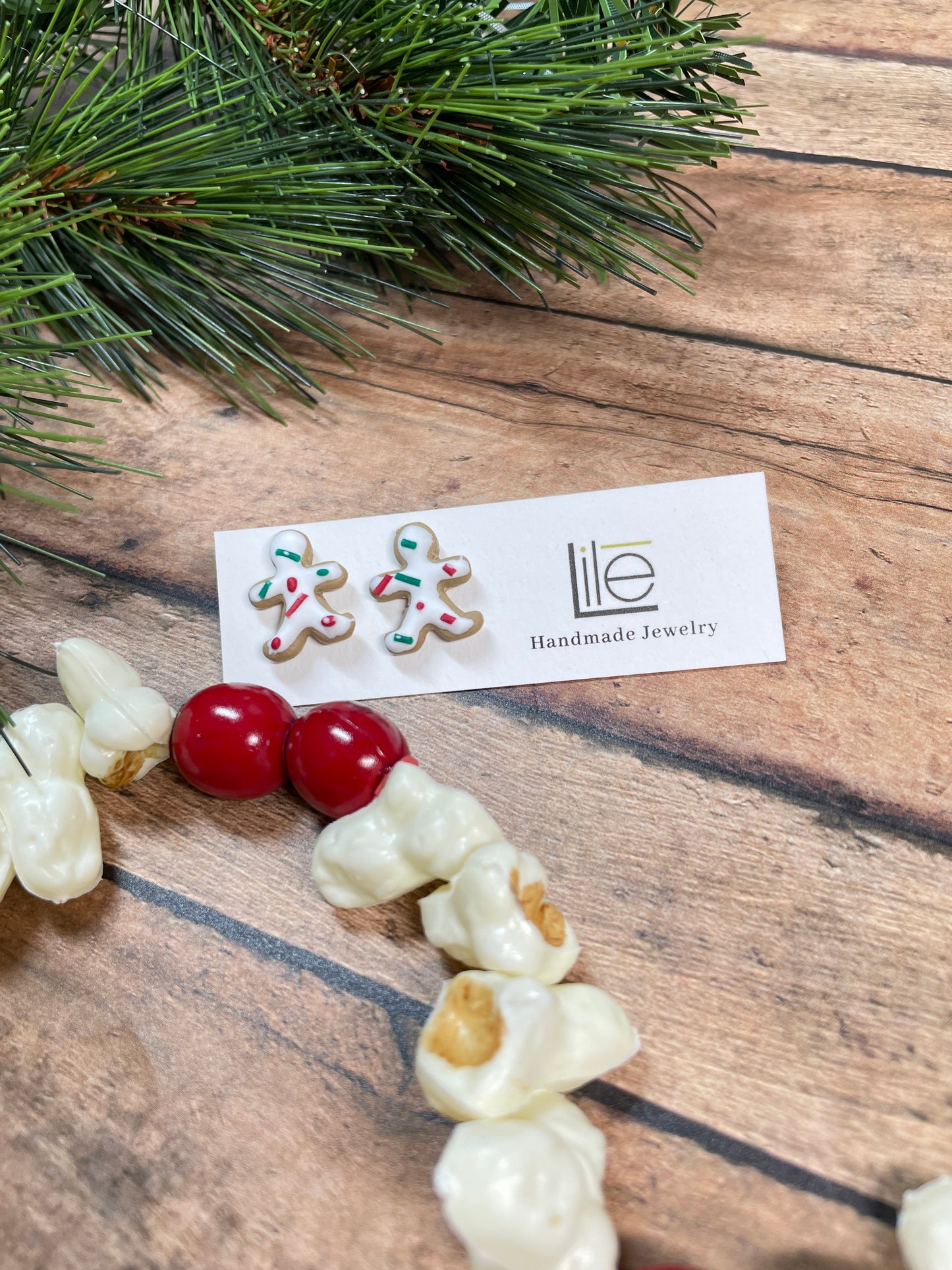 Christmas decorated sugar cookie studs