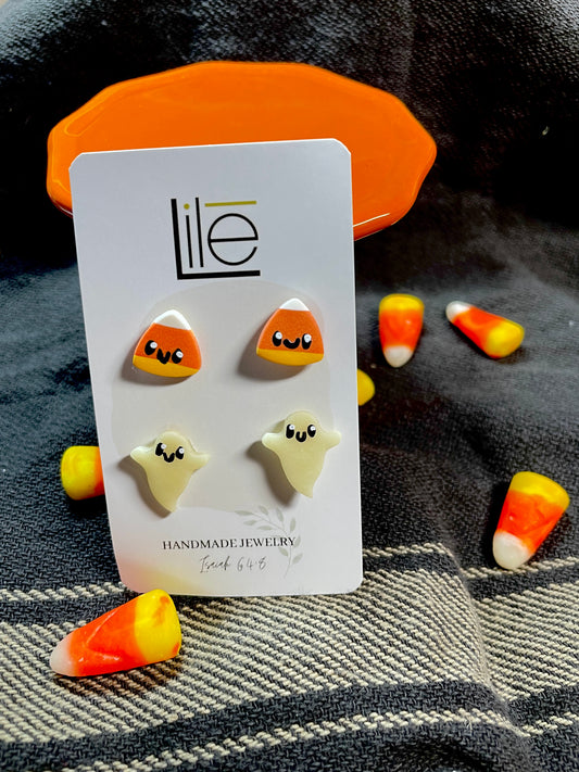 Happy Candy Corn & Happy Ghost 2-Stud Pack