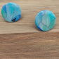 Faux Marble Circle Studs