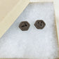 Concrete & Glass Hexagon Studs
