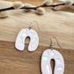 Shell Mosaic Horseshoe Earrings