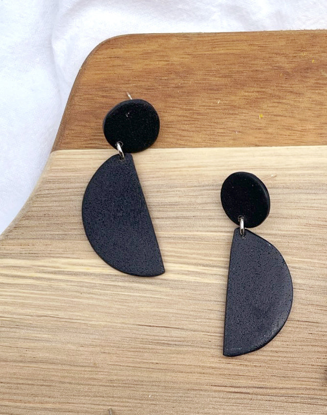 Geometric Half-Circle Earrings