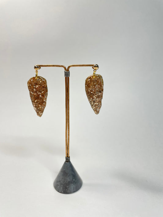 Gold dagger dangles