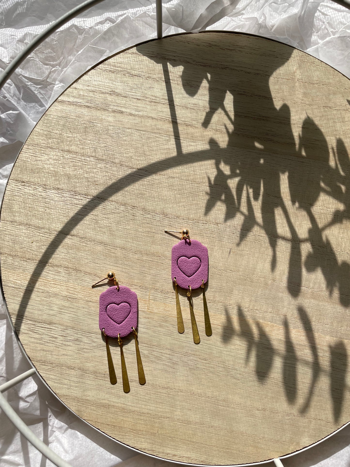 Purple Heart dangles