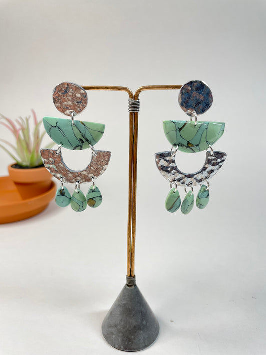 Western turquoise dangles