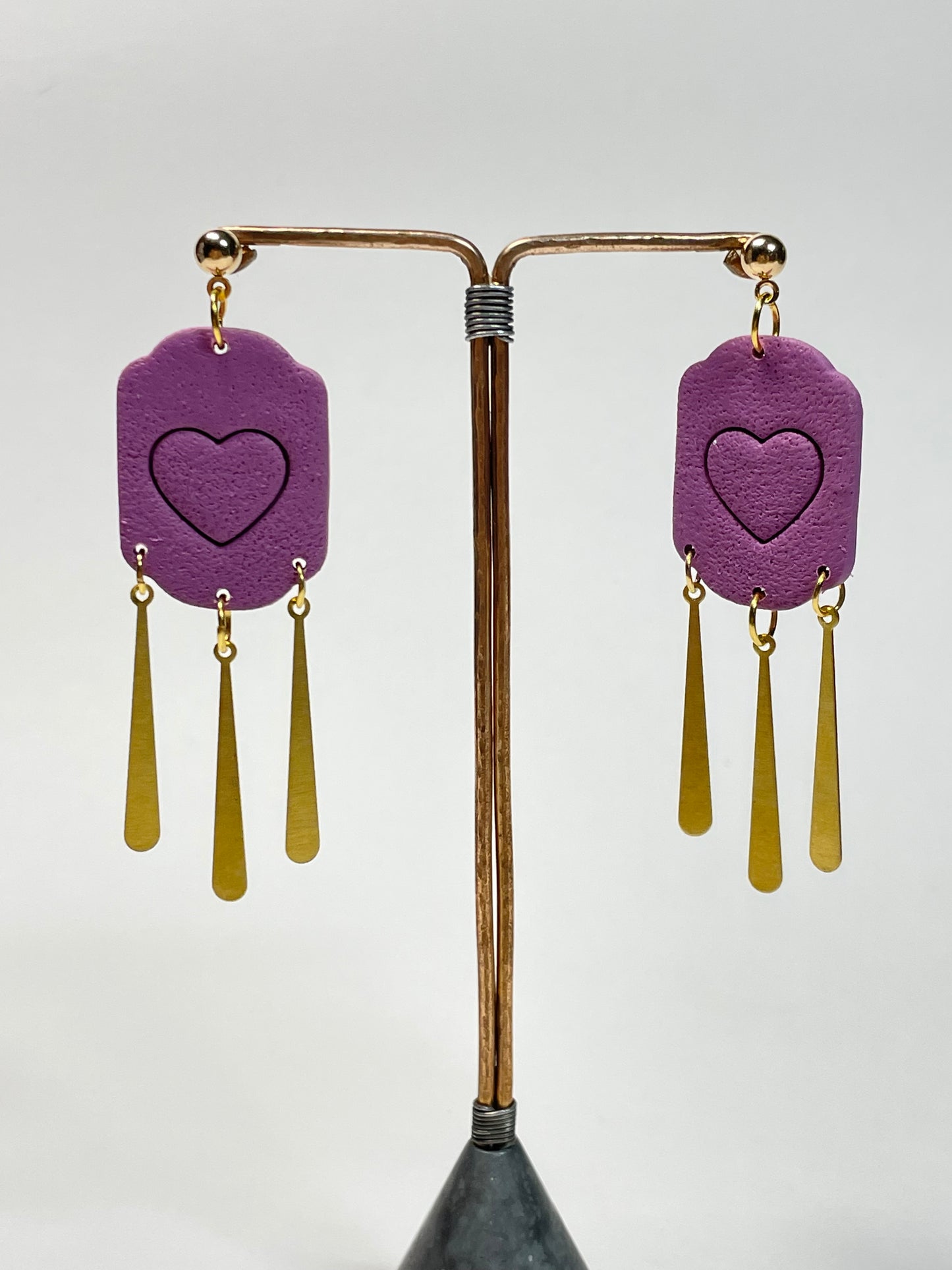 Purple Heart dangles